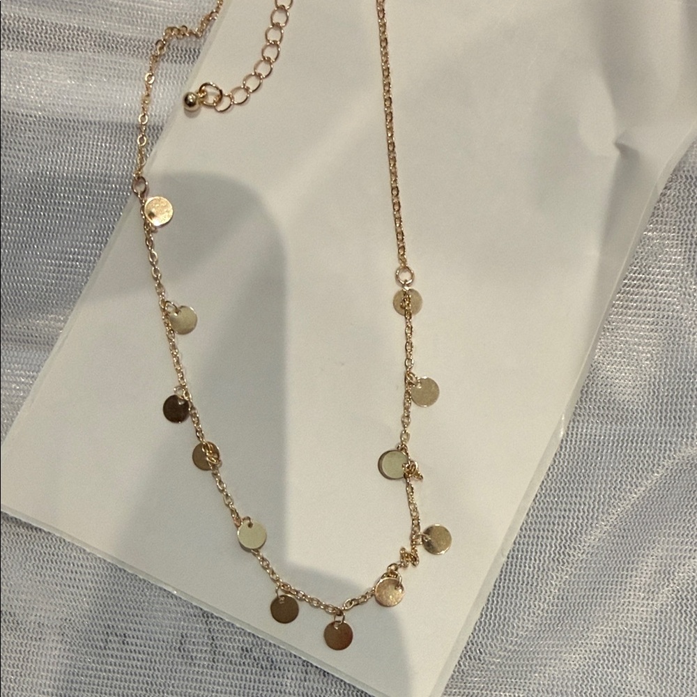 Gold Disc Necklace